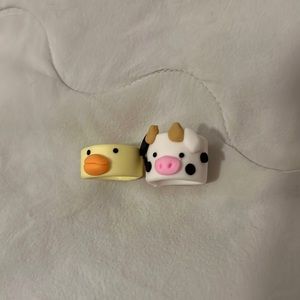Cow and duck rings